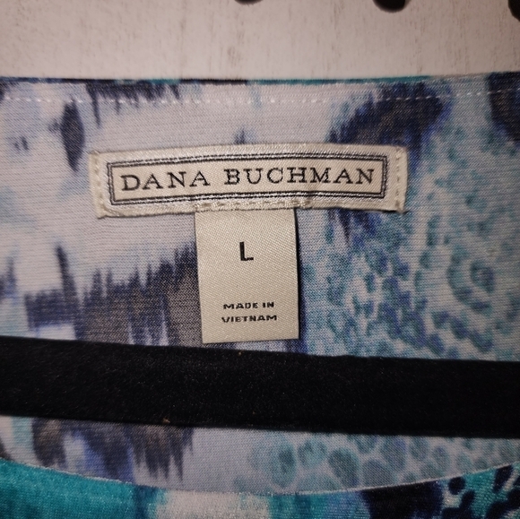 Dana Buchman Large Layered Teal Hi Low Style - Picture 4 of 6